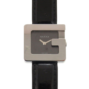 グッチ 3600L SS エナメル ブラック シルバー クオーツ 腕時計 0031【中古】GUCCI