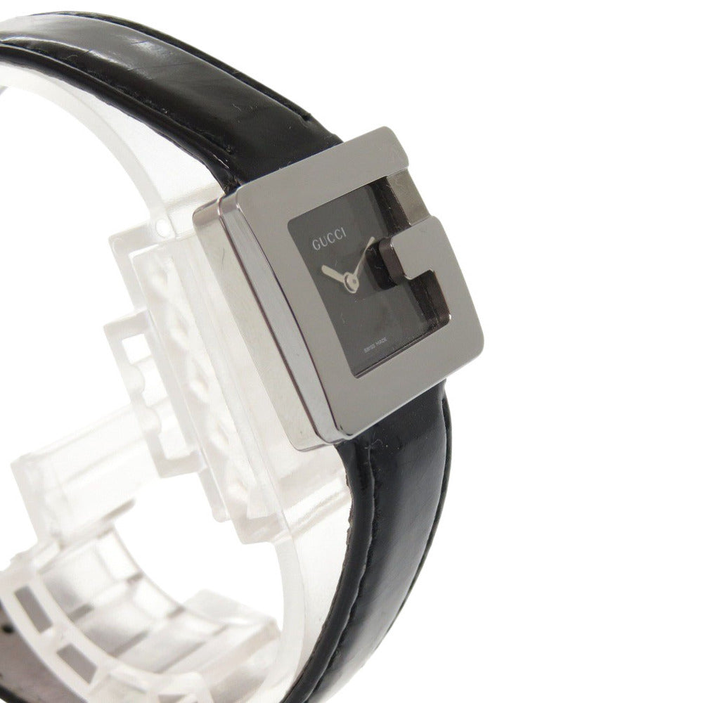 グッチ 3600L SS エナメル ブラック シルバー クオーツ 腕時計 0031【中古】GUCCI