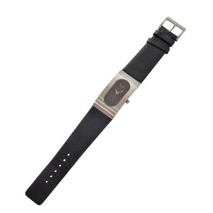 美品 グッチ 2400L SS レザー ブラック シルバー クオーツ 腕時計 0032【中古】GUCCI