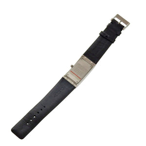 美品 グッチ 2400L SS レザー ブラック シルバー クオーツ 腕時計 0032【中古】GUCCI