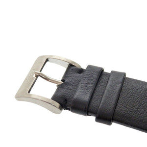 美品 グッチ 2400L SS レザー ブラック シルバー クオーツ 腕時計 0032【中古】GUCCI