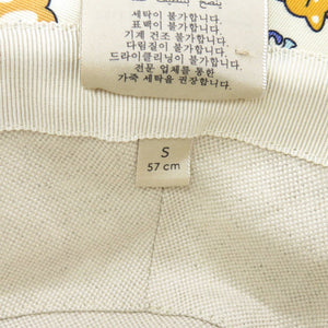 新品同様 グッチ Pikarar KAWAII 736960 4HAX1 9278 バケットハット コットン ライトベージュ 帽子 0033【中古】GUCCI