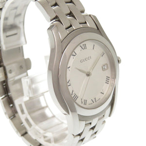 美品 グッチ Gクラス デイト 5500M SS シルバー クオーツ 腕時計 0033【中古】GUCCI