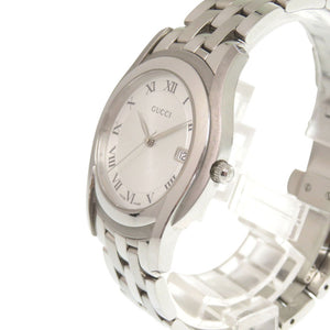 美品 グッチ Gクラス デイト 5500M SS シルバー クオーツ 腕時計 0033【中古】GUCCI