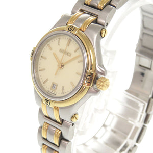 グッチ デイト 9040L SS アイボリー クオーツ 腕時計 0036【中古】GUCCI