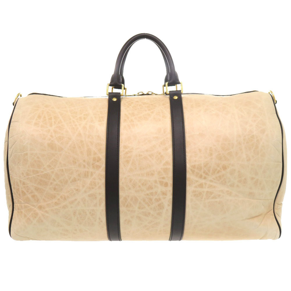 ハンティング ワールド バチュー ベージュ ブラック ボストンバッグ 0066 【中古】 HUNTING WORLD メンズ