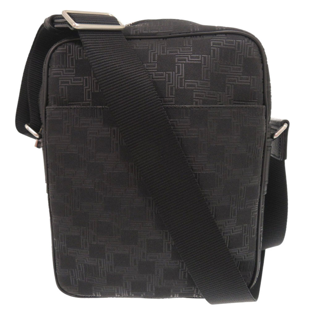 新品同様 ダンヒル D-EIGHT ディーエイト L3LH61A PVC レザー ブラック ショルダーバッグ 斜め掛け 黒 0072【中古】Dunhill メンズ