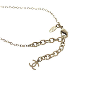 美品 シャネル 2way ココマーク ボーダー ネックレス プラスチック メタル ライトブルー ゴールド 0082【中古】CHANEL