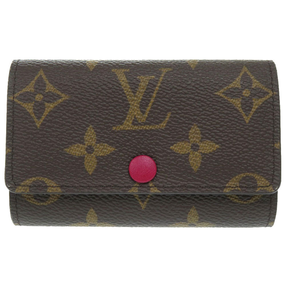 未使用 ルイ ヴィトン ミュルティクレ6 モノグラム フューシャ ICタグ M60701 6連キーケース LV 0090 【中古】 LOUIS VUITTON