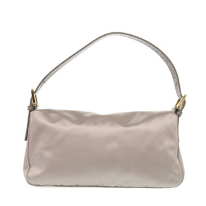 新品同様 フェンディ マンマバケット 8BR600 TG2 サテン/レザー グレージュ ハンドバッグ ベージュ 0114【中古】FENDI