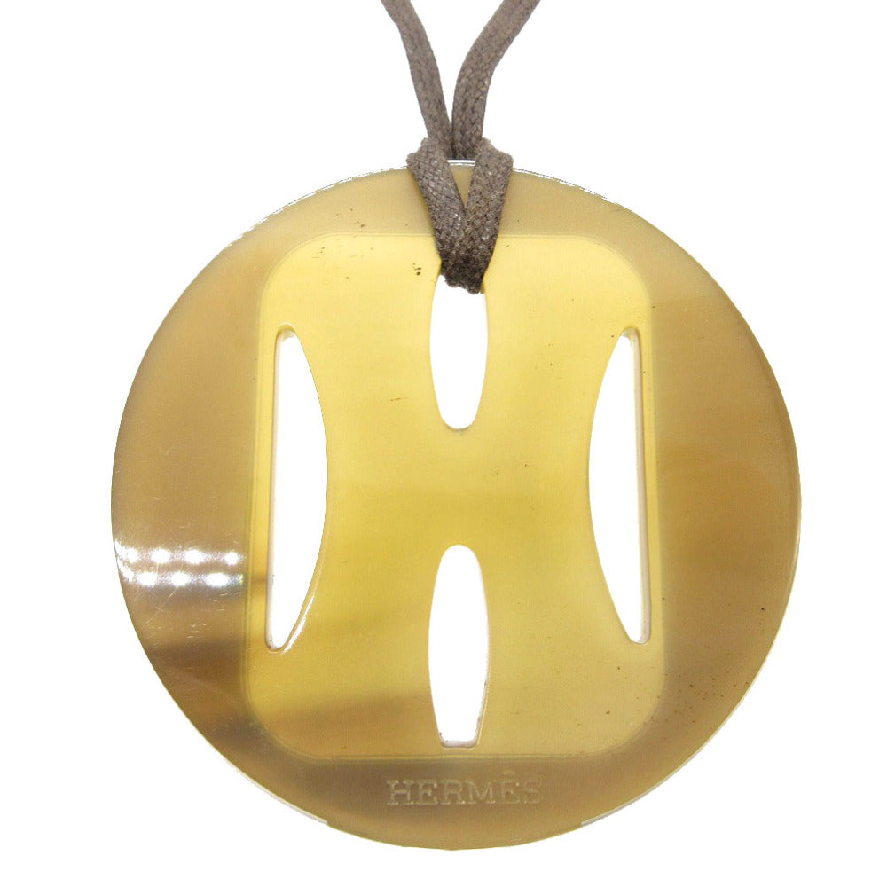 エルメス バッファローホーン ネックレス ホワイト/ブラウン 0219【中古】HERMES