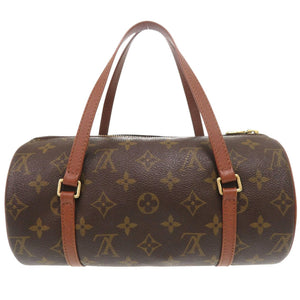 美品 ルイ ヴィトン パピヨン26 モノグラム M51366 ブラウン ハンドバッグ LV 0131【中古】LOUIS VUITTON