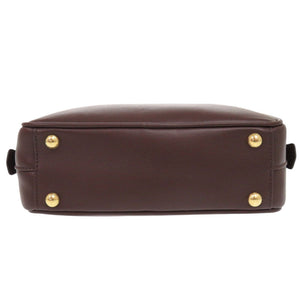 新品同様 ミュウミュウ アルカディ 5BB142 レザー ブラウン 2WAY ハンドバッグ ショルダーバッグ 0142【中古】MIUMIU