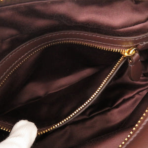 新品同様 ミュウミュウ アルカディ 5BB142 レザー ブラウン 2WAY ハンドバッグ ショルダーバッグ 0142【中古】MIUMIU