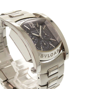 美品 ブルガリ アショーマ クロノ AA44SCH SS グレー 自動巻き 腕時計 シルバー 0172【中古】BVLGARI