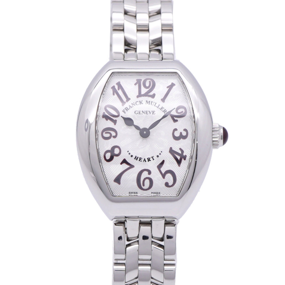美品 フランクミュラー ハートトゥハート 5002SQZJA クオーツ 腕時計 SS シルバー文字盤 0173【中古】FRANCK MULLER レディース