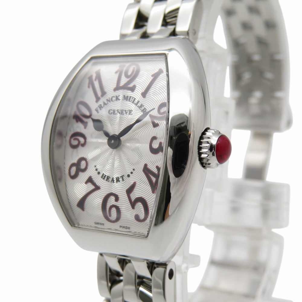 美品 フランクミュラー ハートトゥハート 5002SQZJA クオーツ 腕時計 SS シルバー文字盤 0173【中古】FRANCK MULLER レディース