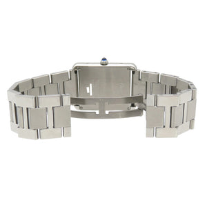 美品 カルティエ タンクソロ LM W5200014 クオーツ 腕時計 SS シルバー 0176【中古】CARTIER メンズ