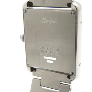 美品 カルティエ タンクソロ LM W5200014 クオーツ 腕時計 SS シルバー 0176【中古】CARTIER メンズ