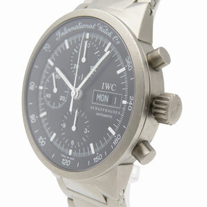 美品 IWC GST クロノグラフ IW370703 自動巻き 腕時計 チタン ブラック 黒文字盤 0178【中古】IWC インターナショナルウォッチカンパニー メンズ
