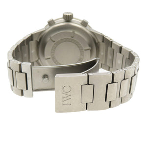 美品 IWC GST クロノグラフ IW370703 自動巻き 腕時計 チタン ブラック 黒文字盤 0178【中古】IWC インターナショナルウォッチカンパニー メンズ