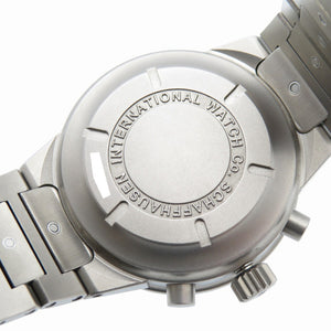 美品 IWC GST クロノグラフ IW370703 自動巻き 腕時計 チタン ブラック 黒文字盤 0178【中古】IWC インターナショナルウォッチカンパニー メンズ