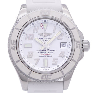 ブライトリング スーパーオーシャン42 A17364 自動巻き 腕時計 SS/ラバー ホワイト 0187【中古】BREITLING メンズ