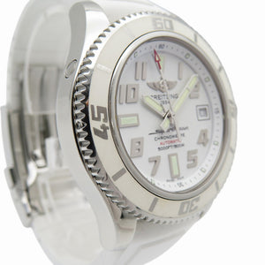 ブライトリング スーパーオーシャン42 A17364 自動巻き 腕時計 SS/ラバー ホワイト 0187【中古】BREITLING メンズ