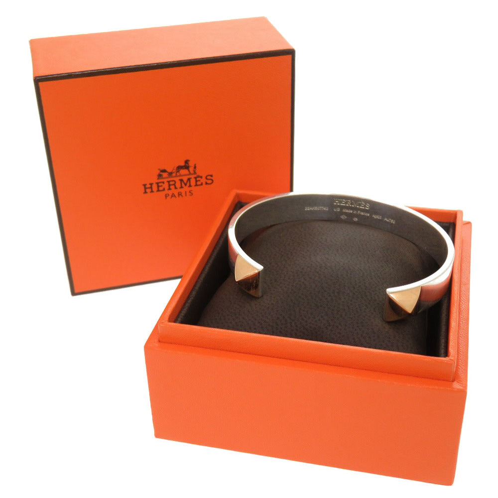 エルメス クルー ドゥ H ジョンク 2クルー H121455B シルバー925 K18PG ブレスレット バングル 0212【中古】HERMES