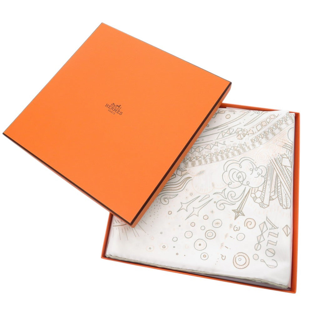 未使用品 エルメス カレ90 プリーズ ホールド ザ ライン H004187S 11 スカーフ シルク マルチカラー 0227【中古】HERMES