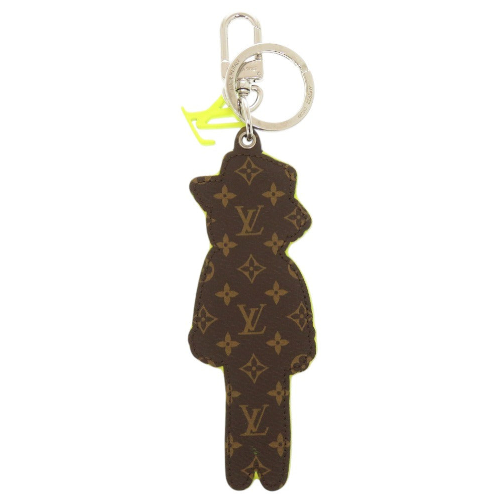 美品 ルイ ヴィトン ポルトクレ LV スケアクロウ モノグラム MP2922 レザー ブラウン マルチカラー バッグチャーム キーホルダー LV 0230【中古】LOUIS VUITTON