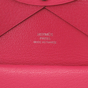新品同様 エルメス カルヴィデュオ シェーブル ローズエクストリーム W刻印(2024年製) ピンク カードケース0249【中古】HERMES