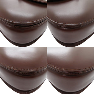 美品 グッチ バンブー 000 46 0188 レザー ダークブラウン 2WAY ハンドバッグ ショルダーバッグ 0274【中古】GUCCI