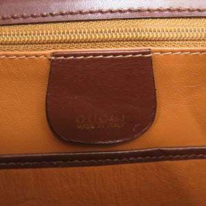 美品 グッチ バンブー 000 46 0188 レザー ダークブラウン 2WAY ハンドバッグ ショルダーバッグ 0274【中古】GUCCI