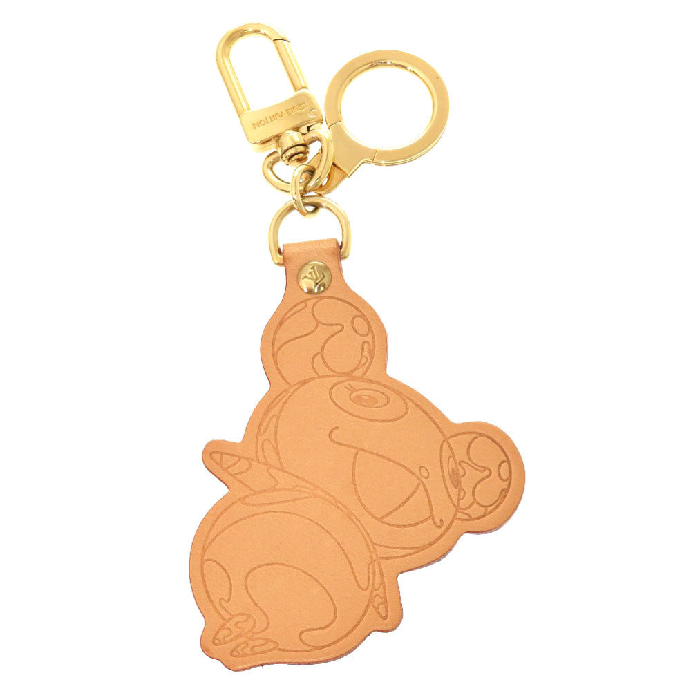 美品 ルイ ヴィトン ポルト クレ パンダ 村上隆 150周年記念限定 M62637 ヌメ革 バッグチャーム キーホルダー LV 0281 【中古】 LOUIS VUITTON