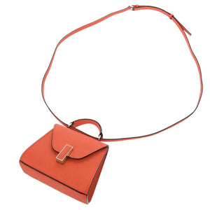 新品同様 ヴァレクストラ イジィデ ベルト カーフレザー オレンジ 3WAY ハンドバッグ ベルトバッグ ショルダーバッグ 0285【中古】Valextra