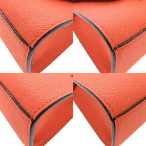 新品同様 ヴァレクストラ イジィデ ベルト カーフレザー オレンジ 3WAY ハンドバッグ ベルトバッグ ショルダーバッグ 0285【中古】Valextra