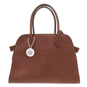 ザ ロウ ソフト マルゴー 10 W1190 L72 COGNAC SHG ブラウン レザー 2wayハンドバッグ 0286【中古】THE ROW