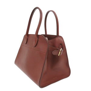 ザ ロウ ソフト マルゴー 10 W1190 L72 COGNAC SHG ブラウン レザー 2wayハンドバッグ 0286【中古】THE ROW