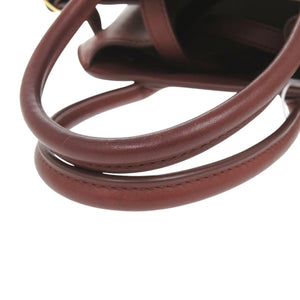 ザ ロウ ソフト マルゴー 10 W1190 L72 COGNAC SHG ブラウン レザー 2wayハンドバッグ 0286【中古】THE ROW