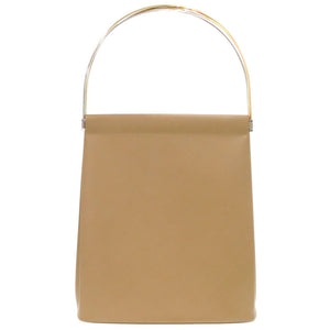 新品同様 カルティエ トリニティ ボックスカーフ ベージュ ハンドバッグ 0287【中古】CARTIER