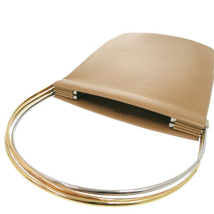 新品同様 カルティエ トリニティ ボックスカーフ ベージュ ハンドバッグ 0287【中古】CARTIER