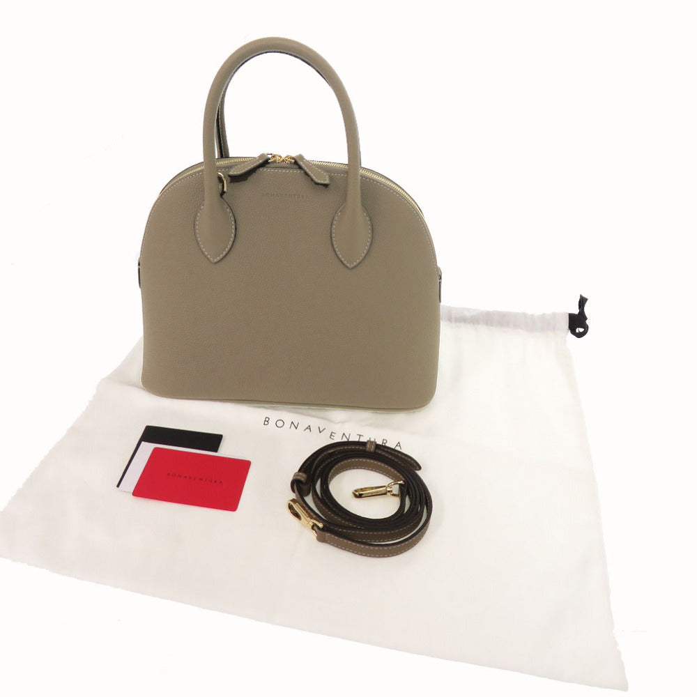 未使用 ボナベンチュラ エマバッグ 28 ボッタラート BBGT2-ET レザー エトープ 2wayハンドバッグ ブラウン 0290【中古】BONAVENTURA
