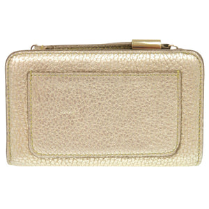 ジミーチュウ スタースタッズ レザー ラインストーン スタッズ ゴールド 二つ折り財布 0292【中古】JIMMY CHOO