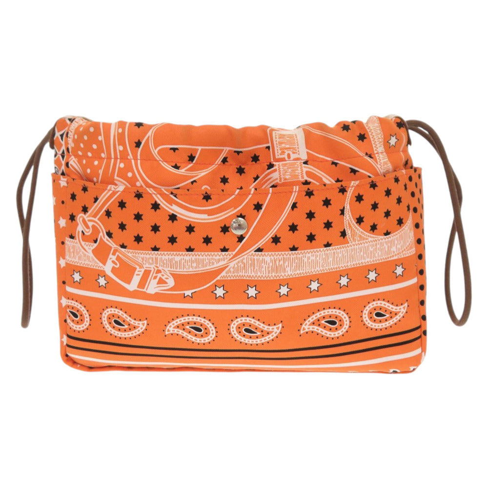 美品 エルメス フールビ20 バックインバッグ シルク オレンジ X刻印(2016年製) ポーチ 0313【中古】HERMES