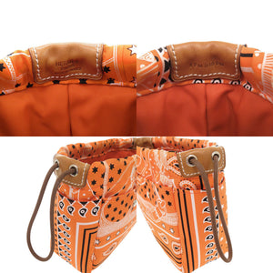 美品 エルメス フールビ20 バックインバッグ シルク オレンジ X刻印(2016年製) ポーチ 0313【中古】HERMES