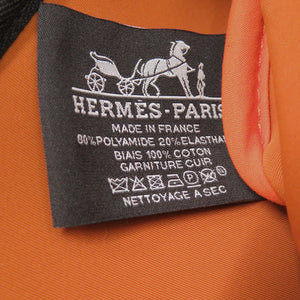新品同様 エルメス ネオバン MM ポリアミド/ポリウレタン/コットン オレンジ ポーチ 0315【中古】HERMES