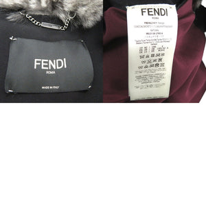 新品同様 フェンディ ポンチョ チン チラ グレー 毛皮 ファー 0322【中古】FENDI