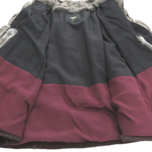 新品同様 フェンディ ポンチョ チン チラ グレー 毛皮 ファー 0322【中古】FENDI