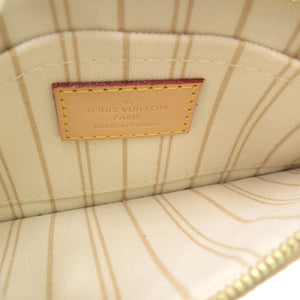 新品同様 ルイ ヴィトン ネヴァーフルポーチ PM用 ダミエアズールキャンバス ホワイト ポーチ バッグ 白 LV 0328【中古】LOUIS VUITTON